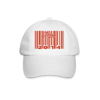 Vintage 2014 Born In 2014 11 Year Old Bar Code Anniversai - Baseball Cap - white/white - Front