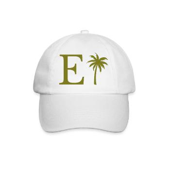 Lettre e vert Palm - Casquette classique - blanc/blanc - Devant