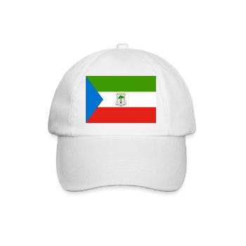 Äquatorialguinea - Baseballkappe - Weiß/Weiß - Vorne