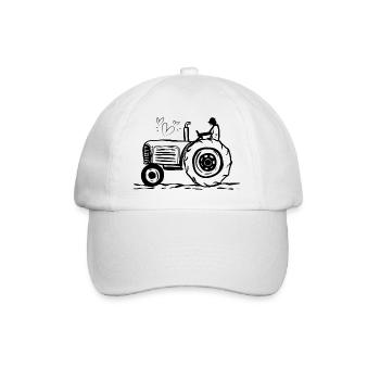 Tracteur / tracteur / tracteur - Casquette classique - blanc/blanc - Devant
