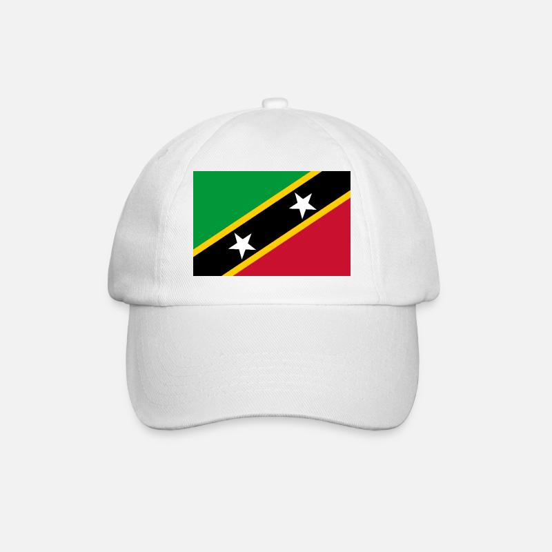Saint Kitts and Nevis - Baseball Cap - white/white