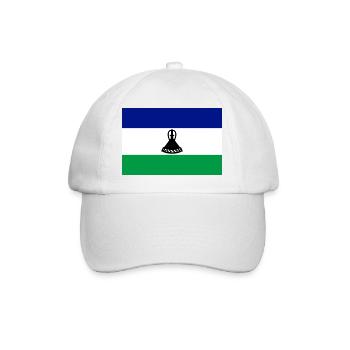 Lesotho - Baseballkappe - Weiß/Weiß - Vorne