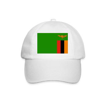 Zambia - Baseball Cap - white/white - Front