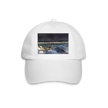 le héron et le poisson - Casquette classique - blanc/blanc - Devant