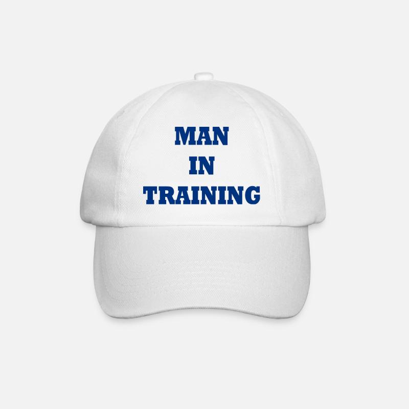 Man in Training - Baseballkappe - Weiß/Weiß