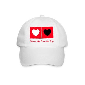 Tu es mon voyage préféré - Saint-Valentin psychodélique - Casquette classique - blanc/blanc - Devant