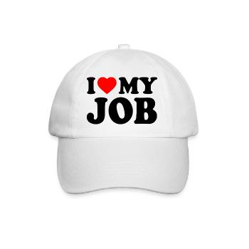 I love my job - Casquette classique - blanc/blanc - Devant