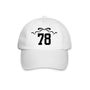 Number 78 Knot - 78th Anniversary - Baseball Cap - white/white - Front