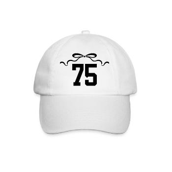 Number 75 Knot - 75th Anniversary - Baseball Cap - white/white - Front
