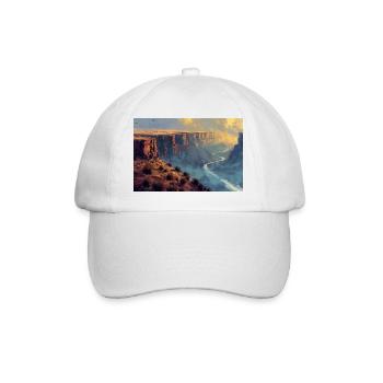 Poster Illustration Paysage de Canyon - Casquette classique - blanc/blanc - Devant