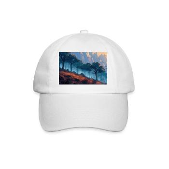 Poster Illustration Paysage de Forêt - Casquette classique - blanc/blanc - Devant