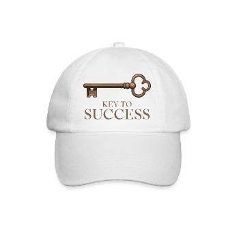 KEY TO SUCCESS - Baseball Cap - white/white - Front
