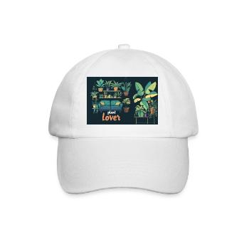 Plant lover - Baseballkappe - Weiß/Weiß - Vorne