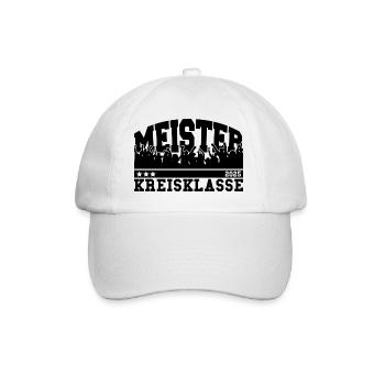 Meister 2025 Kreisklasse Aufstieg Fußball - Baseballkappe - Weiß/Weiß - Vorne