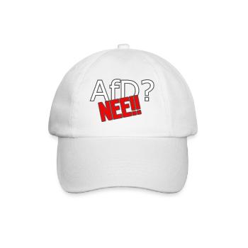 AfD? Nee! - Baseballkappe - Weiß/Weiß - Vorne