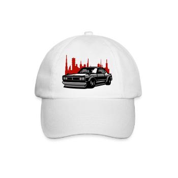 Lowrider Skyline Silhouette - Baseballkappe - Weiß/Weiß - Vorne