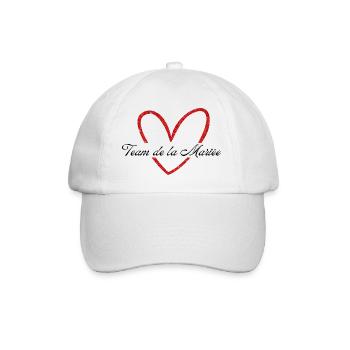Red Heart Glitter Bride Team - Baseball Cap - white/white - Front