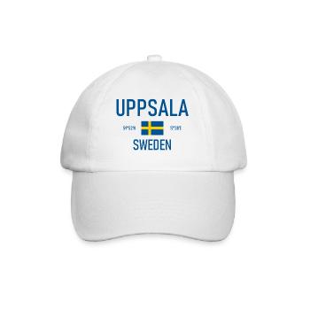 Uppsala - Sweden - Sverige - Flag Coordinates - Baseball Cap - white/white - Front