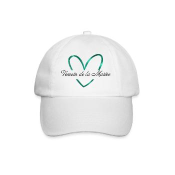 Glitzer Grünes Herz Braut Zeuge - Baseballkappe - Weiß/Weiß - Vorne