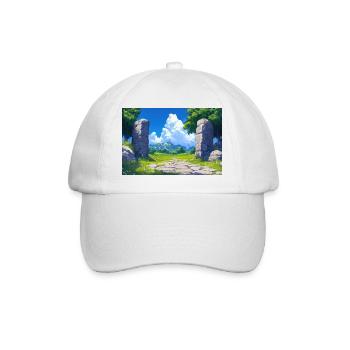 Nature Landscape Illustration Poster - Baseball Cap - white/white - Front