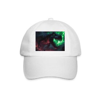 Poster Illustration Monster T-rex - Baseball Cap - white/white - Front