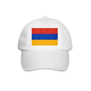 Vintage Armenian flag - Baseball Cap - white/white - Front