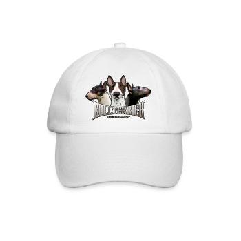 Trio de Bull Terrier avec lettrage - Casquette classique - blanc/blanc - Devant