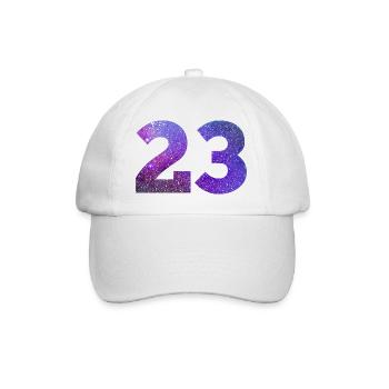 Number 23 galaxy - Baseball Cap - white/white - Front