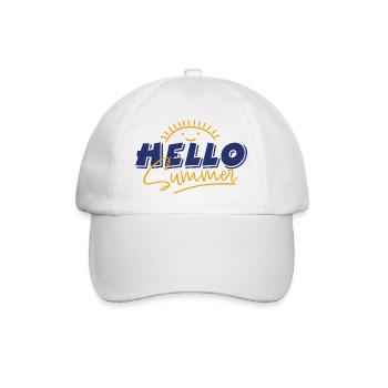 Hallo Sommer - Baseballkappe - Weiß/Weiß - Vorne
