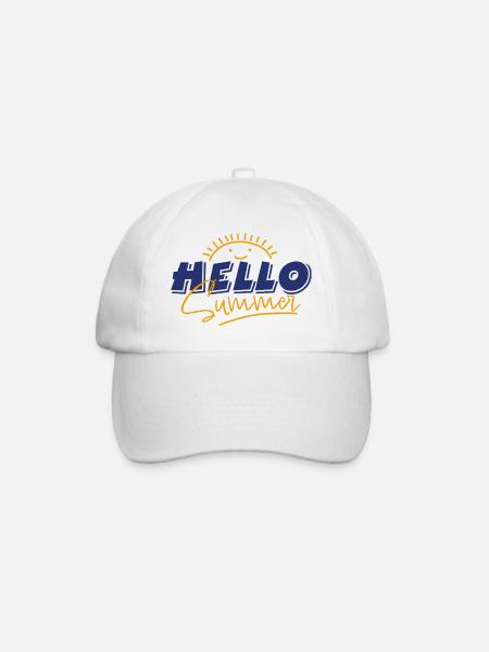 Hello summer - Baseball Cap - white/white