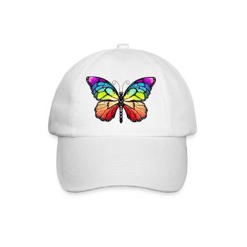 Rainbow pride butterfly - Baseball Cap - white/white - Front