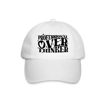 Professionnel Penseur Plein d’ Typographie Humour - Casquette classique - blanc/blanc - Devant