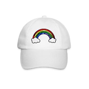 Kosmischer Regenbogen - Baseballkappe - Weiß/Weiß - Vorne