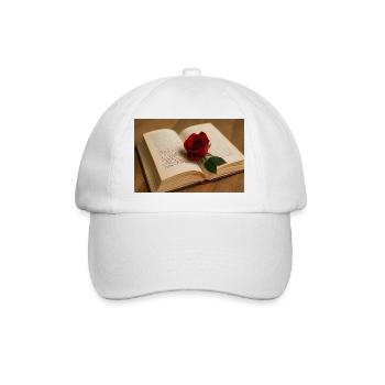 Beech and red rose - Baseball Cap - white/white - Front