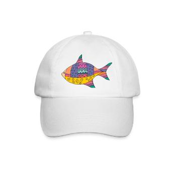 Poisson - Casquette classique - blanc/blanc - Devant