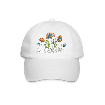 Blumen - Baseballkappe - Weiß/Weiß - Vorne
