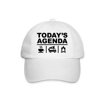 Todays Agenda - Baseballkappe - Weiß/Weiß - Vorne