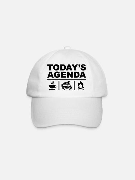 Today's Agenda - Baseball Cap - white/white