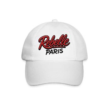 Rebell Paris - Baseballkappe - Weiß/Weiß - Vorne