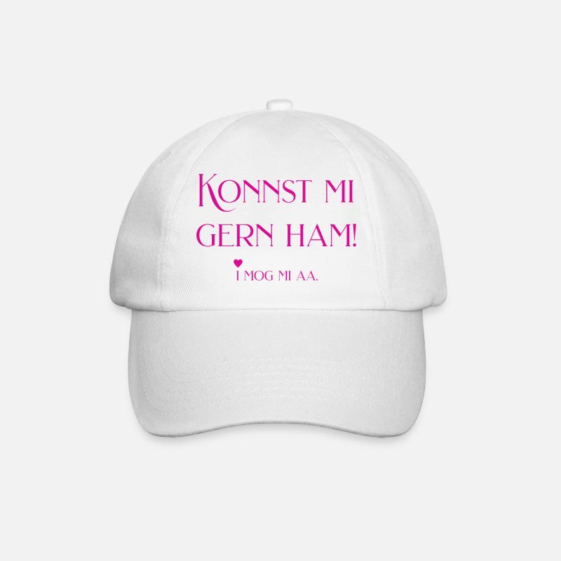 I mog mi - Selbstliebe ist jetzt pink - Baseballkappe - Weiß/Weiß