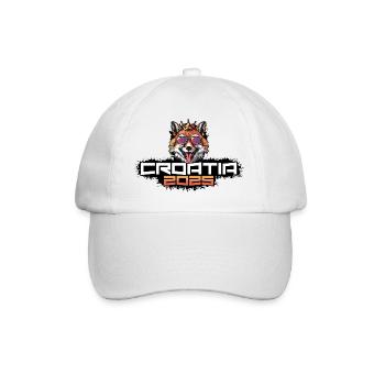Kroatien 2025 Party Fuchs - Baseballkappe - Weiß/Weiß - Vorne