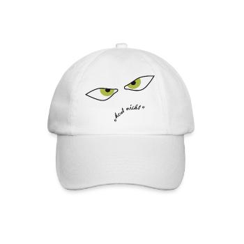 RIKELS Design: Heute nicht - Baseballkappe - Weiß/Weiß - Vorne