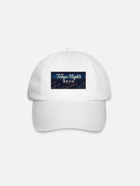 Tokyo Night 1 - Baseball Cap - white/white