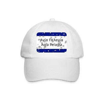 MG Kriti town sign Agiapelagia - Baseball Cap - white/white - Front