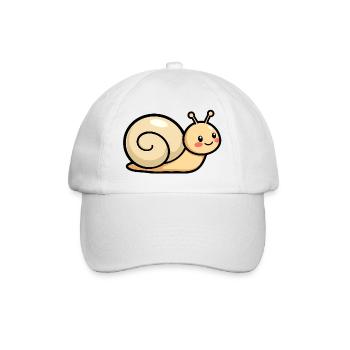 Schnecke - Baseballkappe - Weiß/Weiß - Vorne
