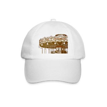 Design de carrousel vintage doré - Casquette classique - blanc/blanc - Devant