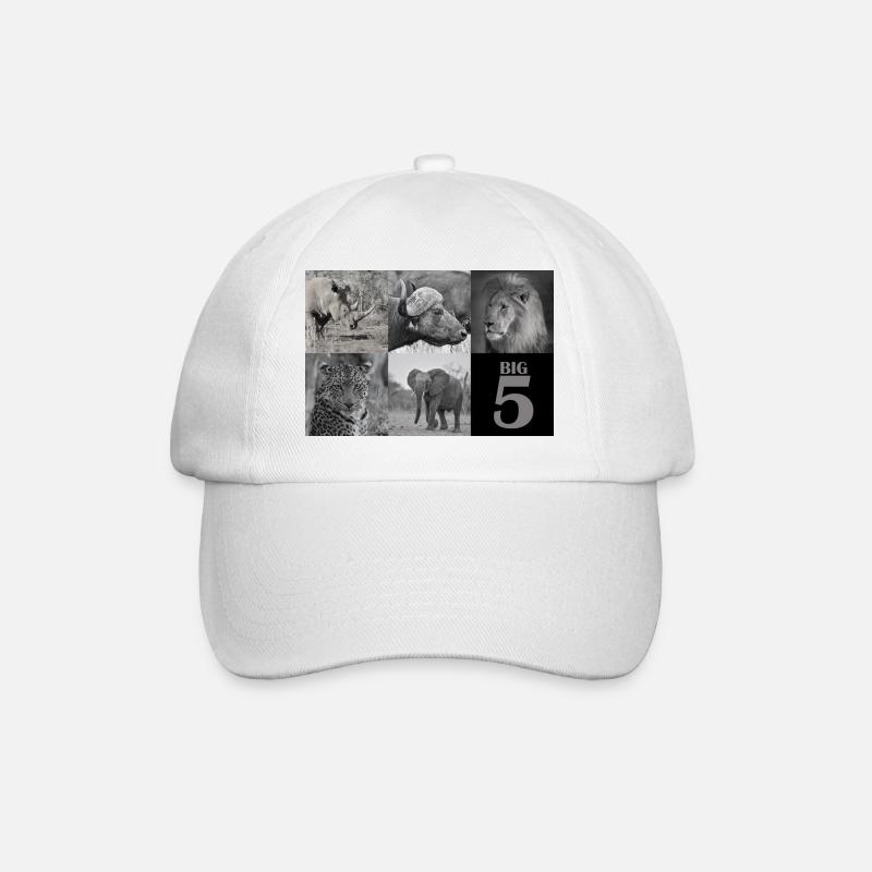Les Big 5 de l’Afrique - Casquette classique - blanc/blanc