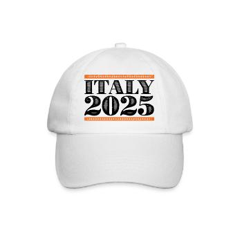Italien 2025 - Baseballkappe - Weiß/Weiß - Vorne