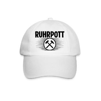Ruhrpott Glueck auf - Baseballkappe - Weiß/Weiß - Vorne