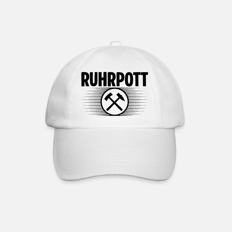 Ruhrpott Glueck auf - Baseballkappe - Weiß/Weiß